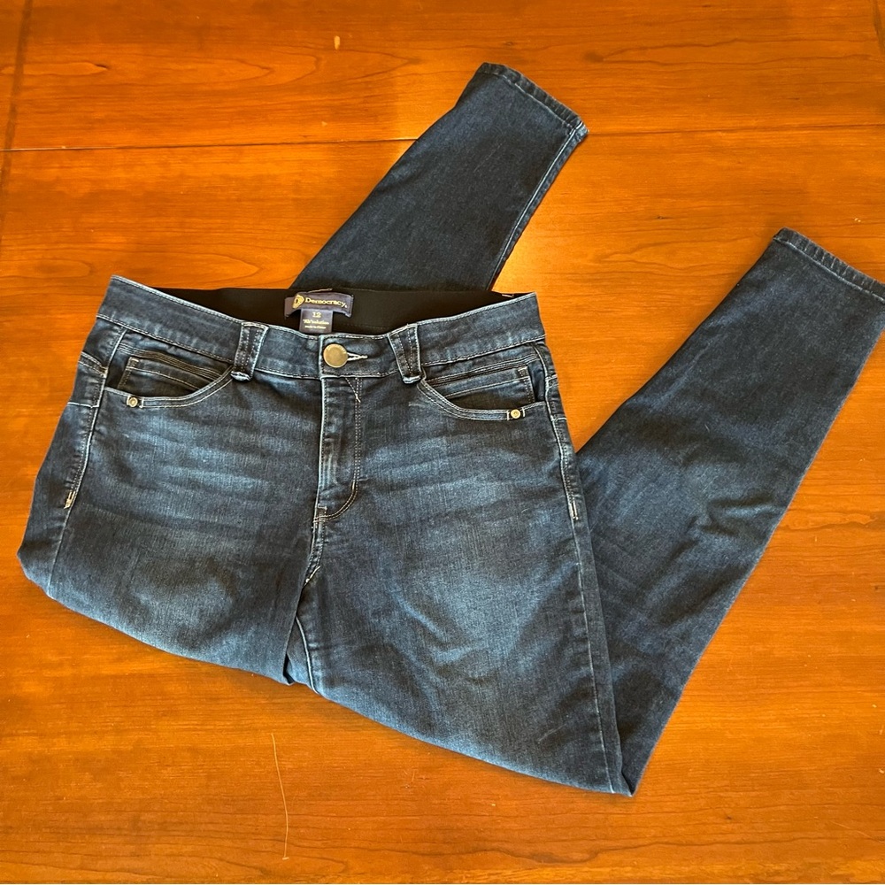 Democracy “Ab” Solution Jeans Women’s skinny medium wash denim size 12
